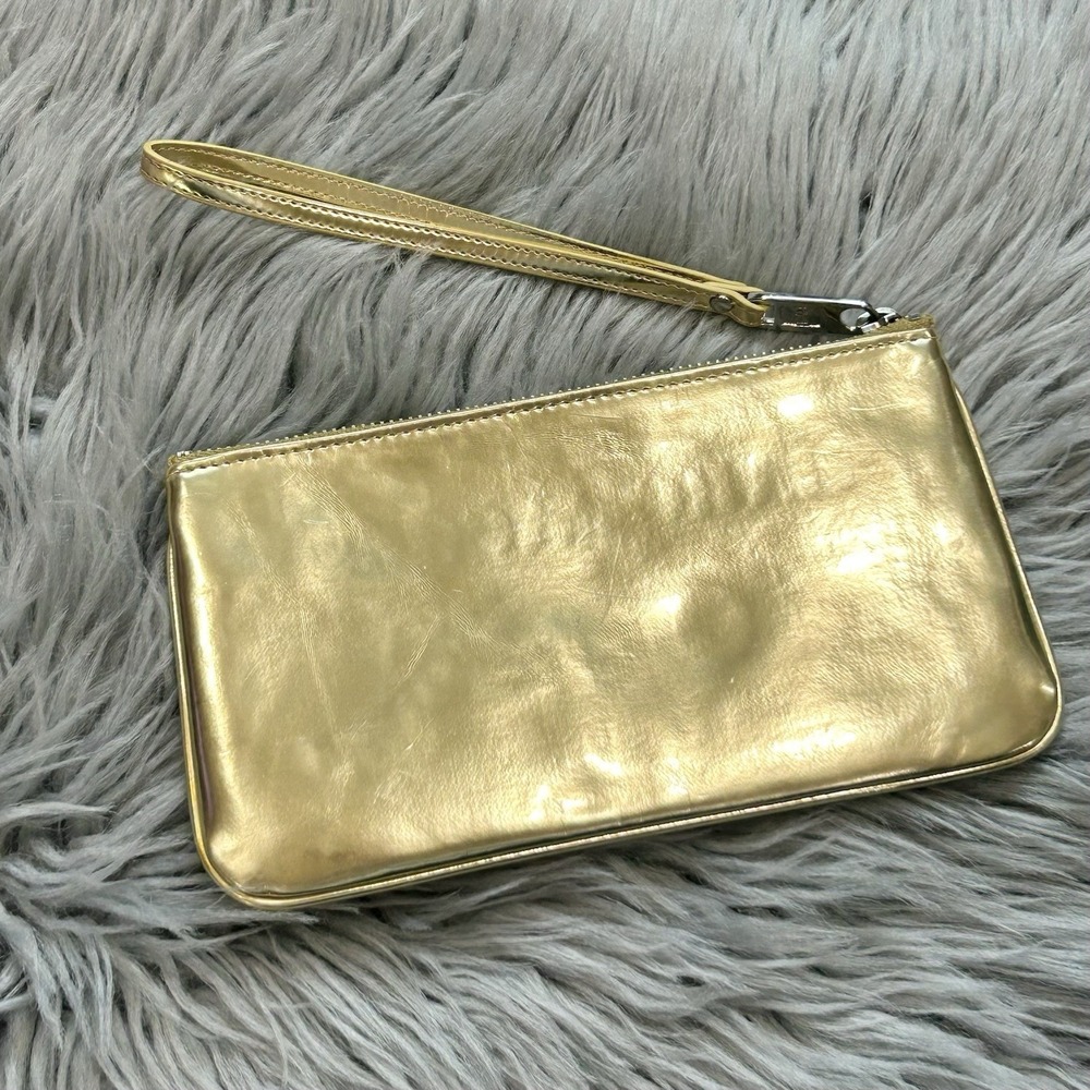 Marc Jacob's Women's Gold Wristlet Pouch Bag 9"X5.5"